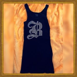 Custom blinged out tank with letter “B.” AMAZING!!